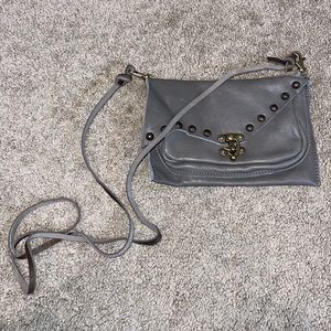 Grey Vintage Leather Cross Body